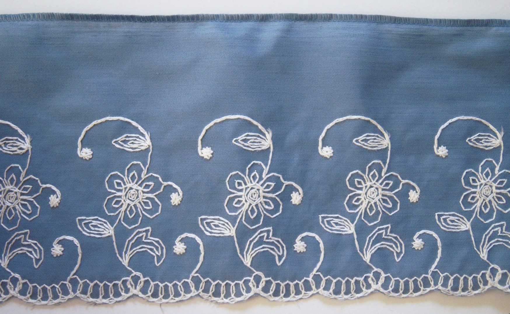 Stone Blue/Ivory 5" Fabric Trim