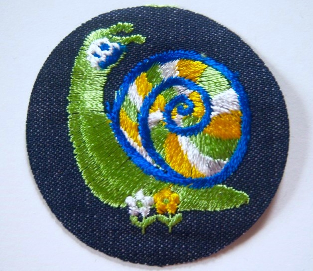 Denim Snail Applique