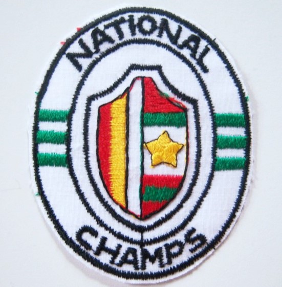 National Champs Green Iron On Patch