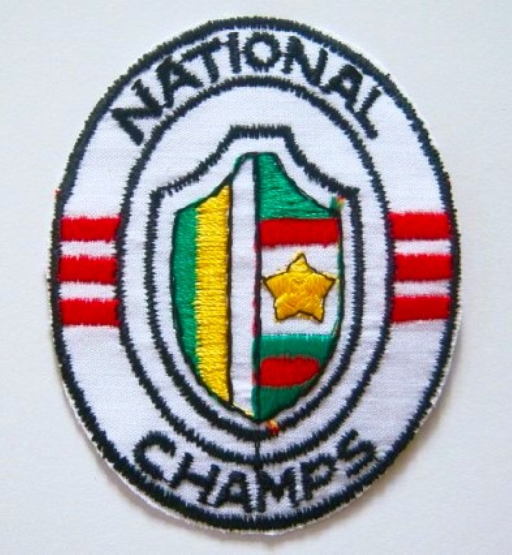 National Champs Red Iron On Patch