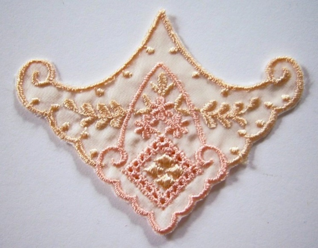 Wheat/Apricot Embroidered Applique