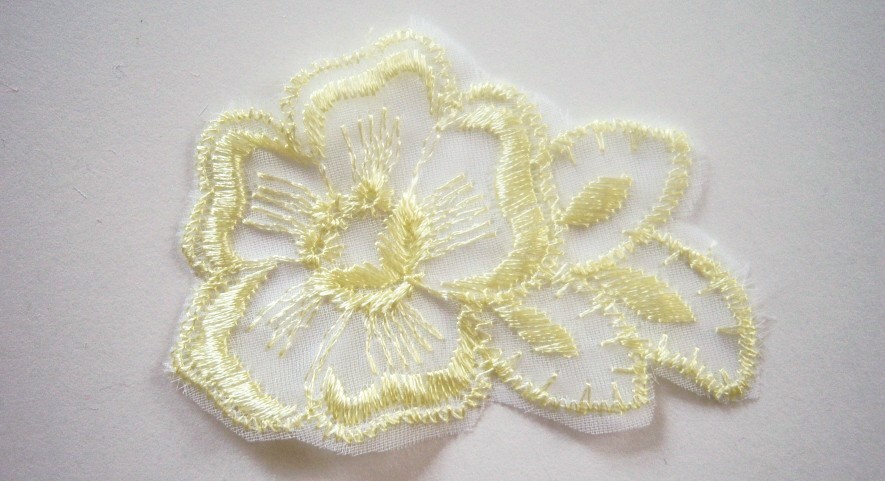 Yellow 2 3/4" Embroidered Applique