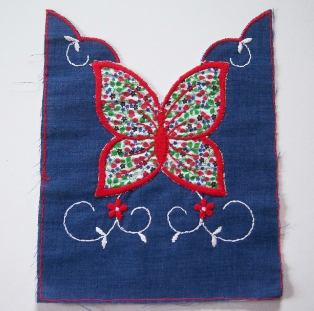 Butterfly Pocket 7" x 9" Applique