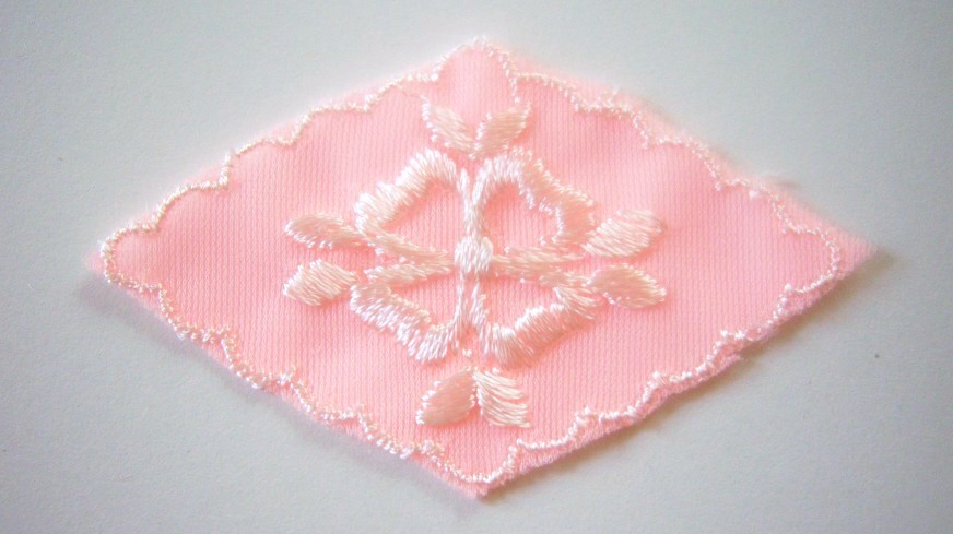 Peach/Ivory Embroidered Applique