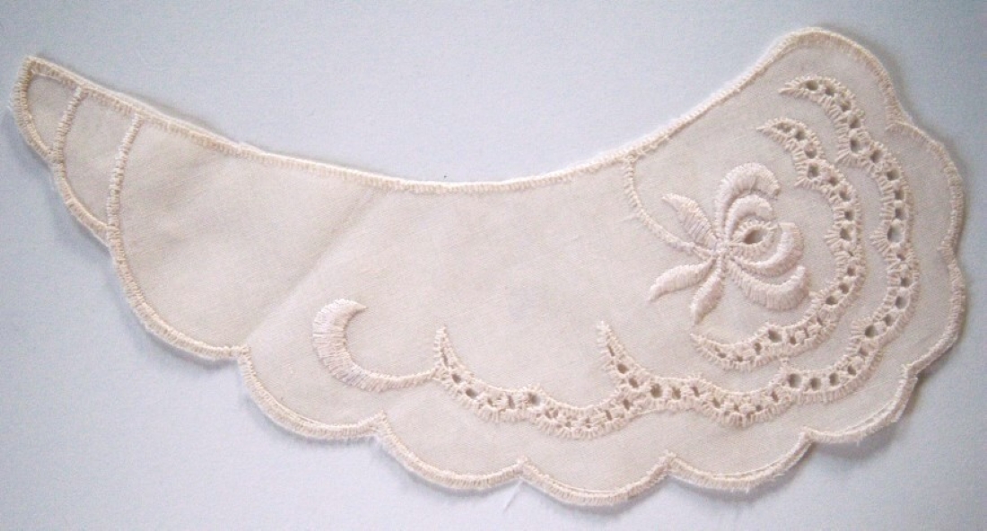 Natural Cotton Embroidered Applique