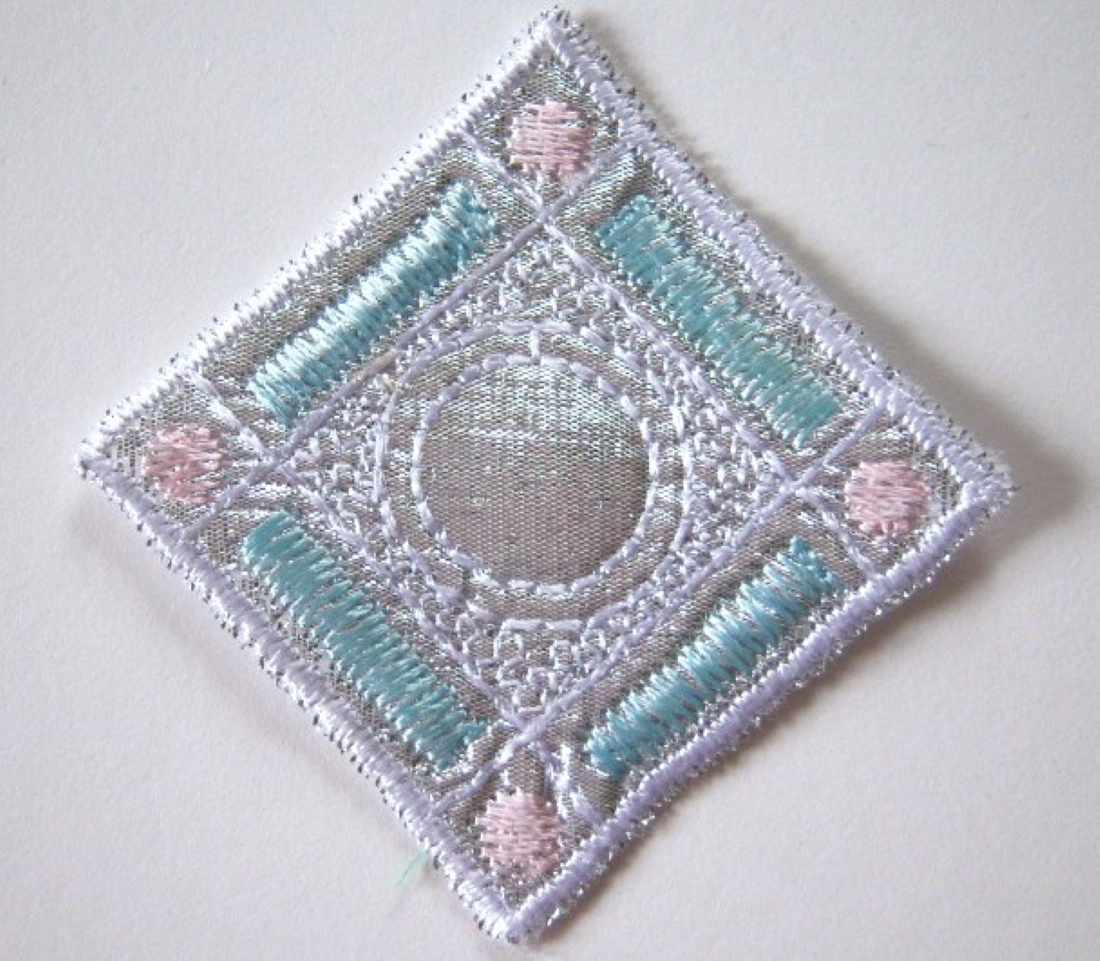 Silver Metallic/Pastel Applique