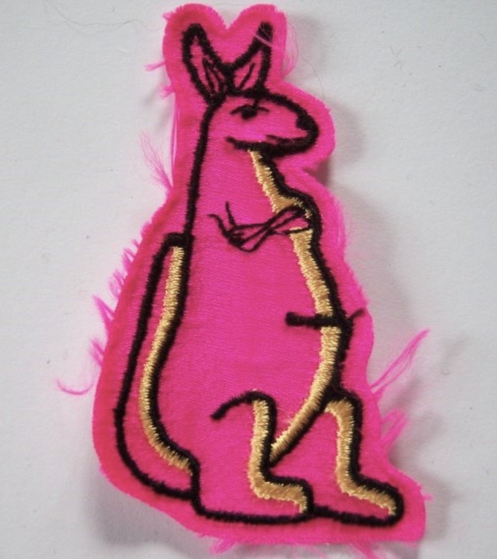 Shocking Satin Kangaroo Applique