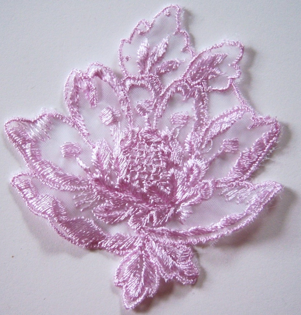 Pink Lilac 4" Embroidered Applique