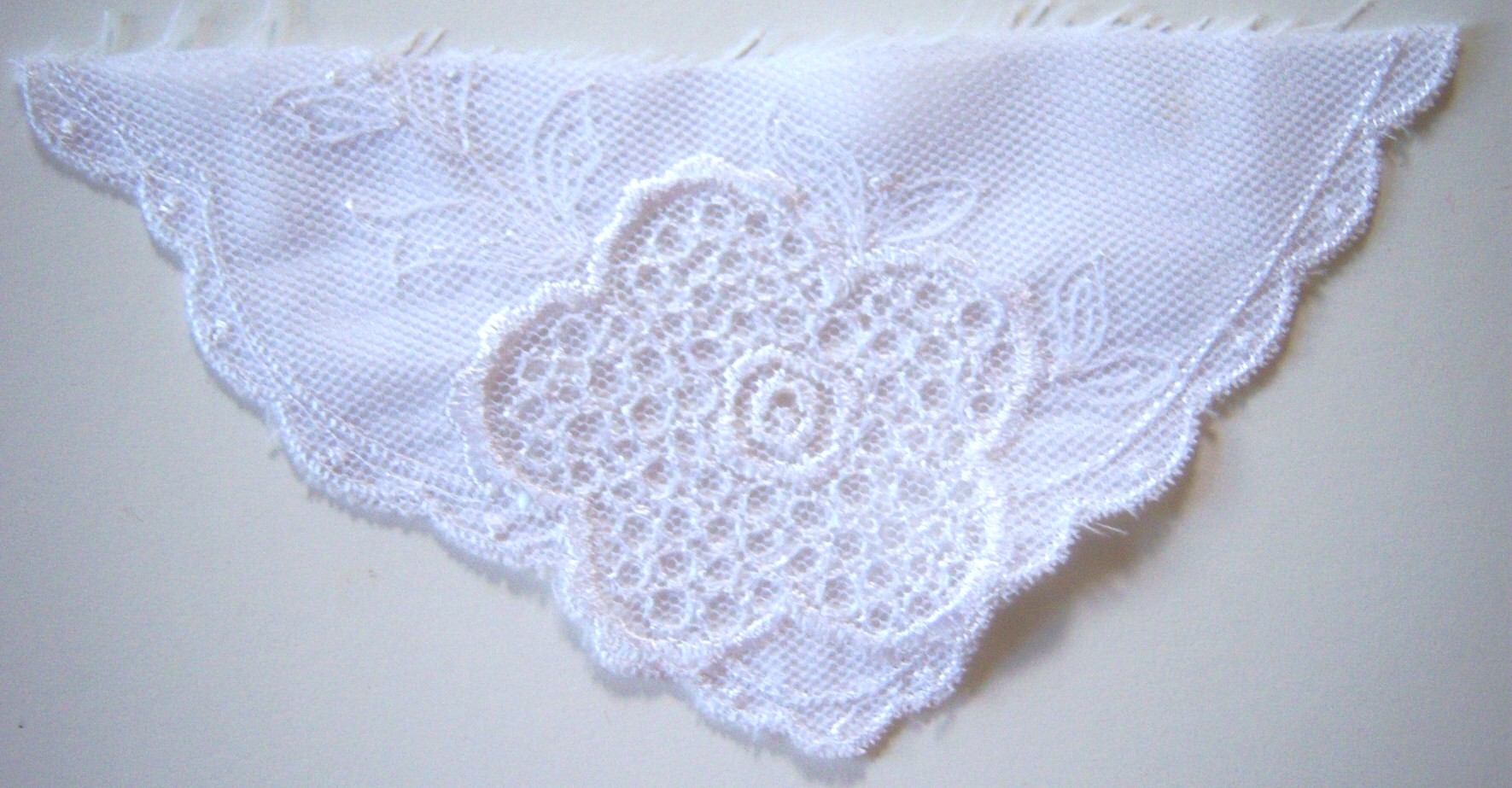 White Cotton/Tulle Applique