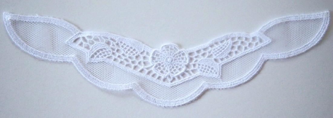 White 8" Embroidered Applique