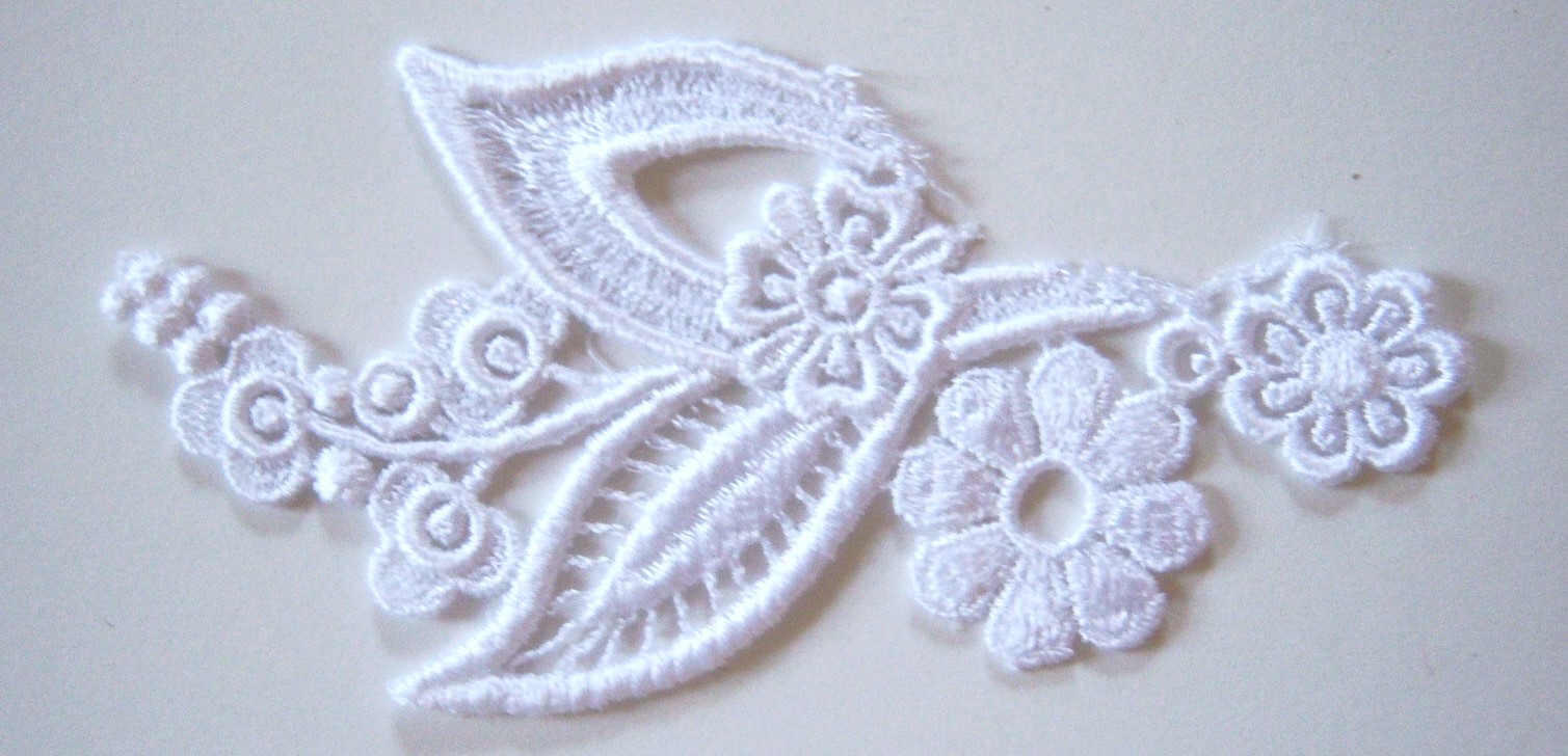 White Rayon Venise Lace Applique