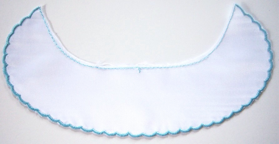 White Satin/Aqua 10 1/4" Collar