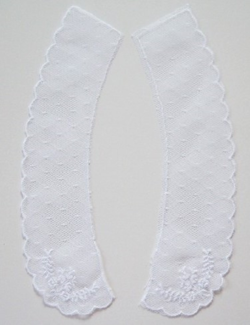 White 10" Embroidered Collar