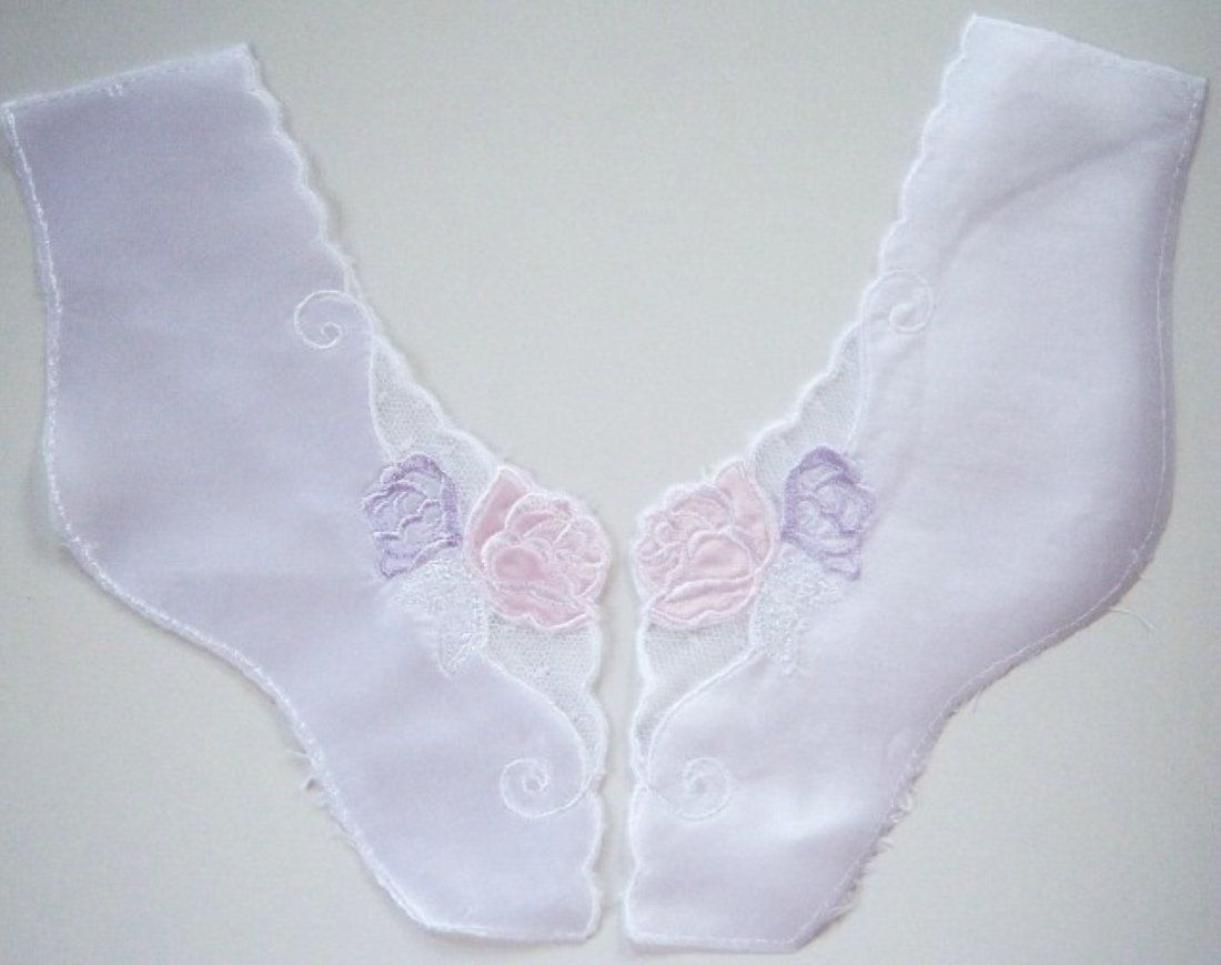 White Satin/Pink/Lilac Yoke