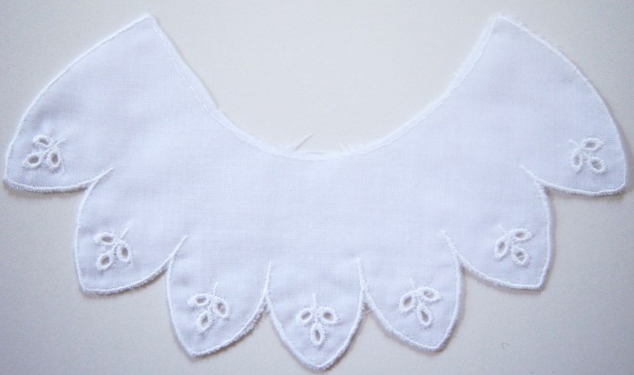 White 5" x 9" Embroidered Yoke