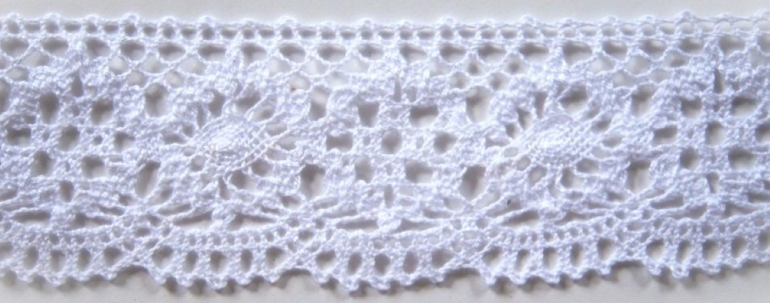 White 2 1/4" Cluny Lace