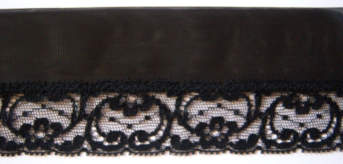 Black 2 1/2" Nylon Lace