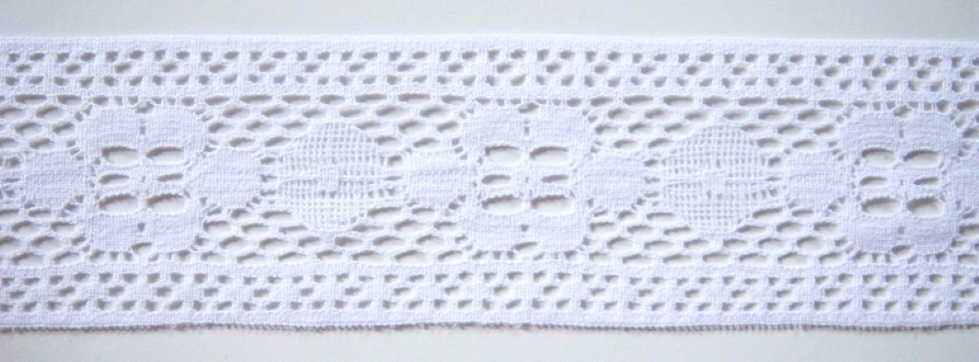 White 2 1/4" Nylon Lace