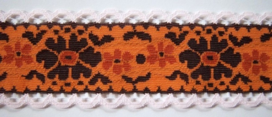 White/Sienna/Brown 2" Lace