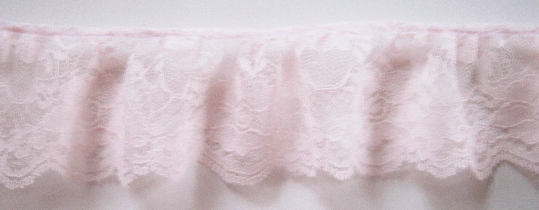 Light Pink 2 1/2" Ruffled Lace