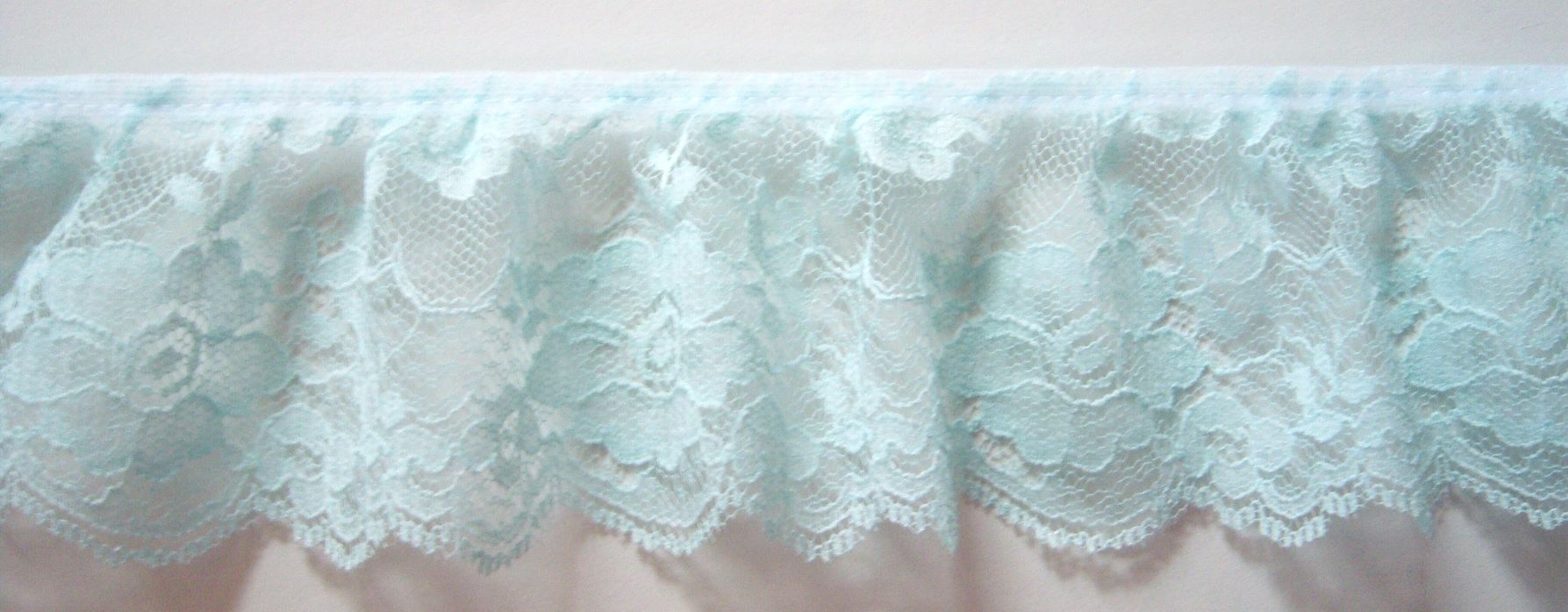 Light Mint 2 1/2" Ruffled Lace