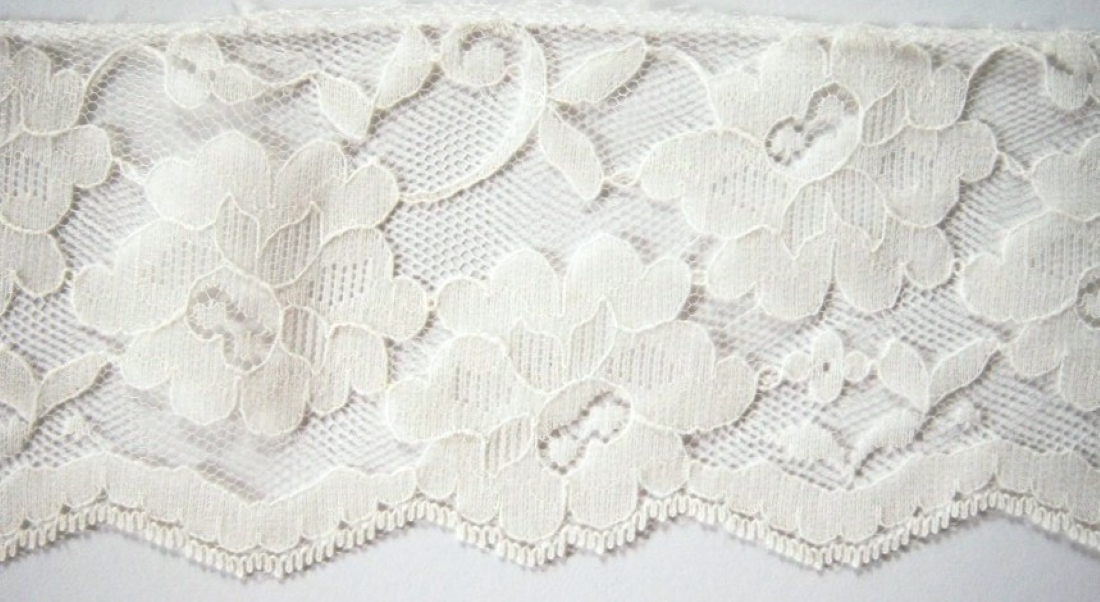 Ivory 3 1/2" Polyester Lace