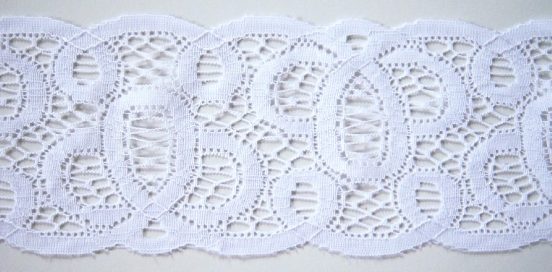 White 3 1/2" Nylon Lace