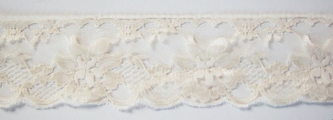 Shiny Ecru 2 7/8" Nylon Lace