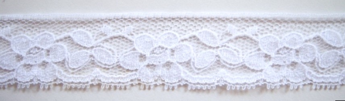 White 1 1/4" Nylon Lace