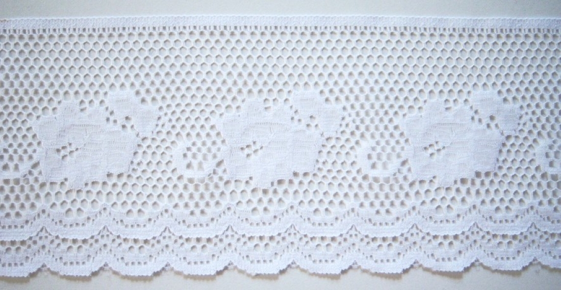 White 3 3/4" Nylon Lace