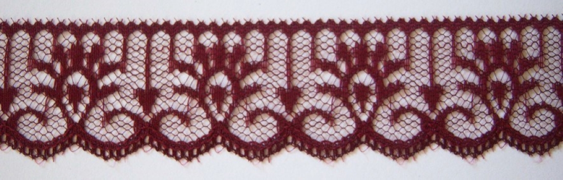 Burgundy 1 1/4" Soft Lace