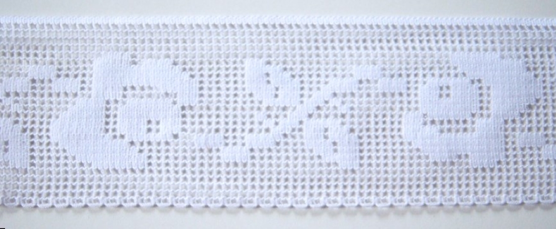 White 3 1/2" Nylon Lace