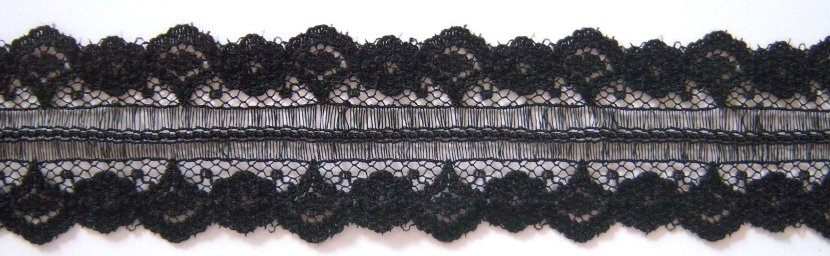 Black 1 1/8" Nylon Lace