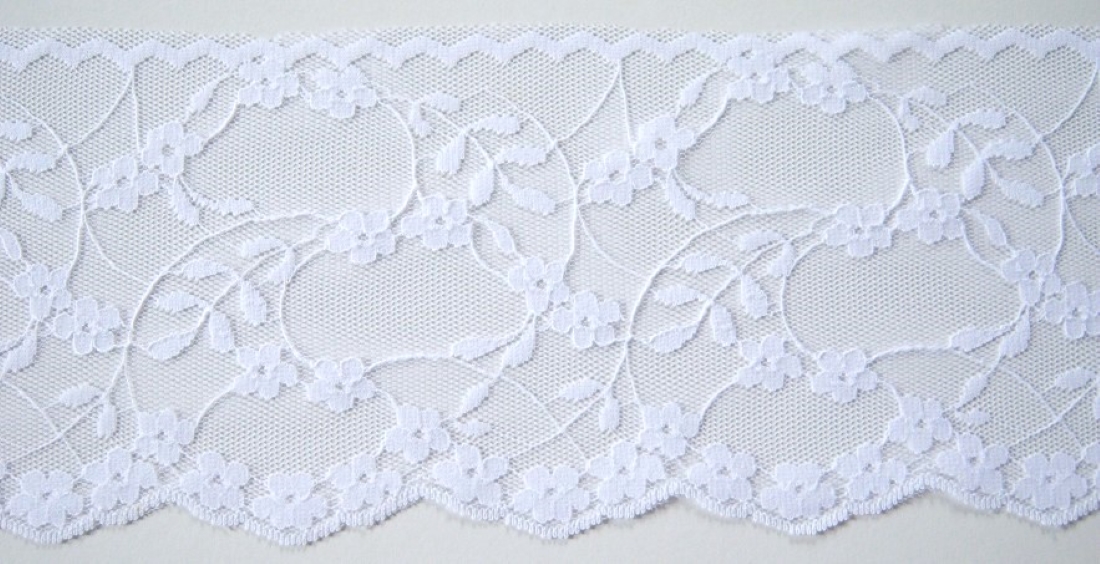 White 4 1/4" Nylon Lace