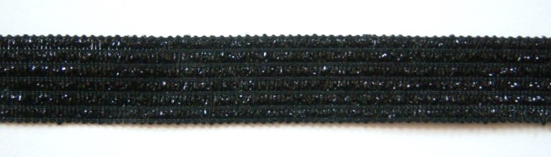 Black Sparkle/White 9/16" Ribbon Tape