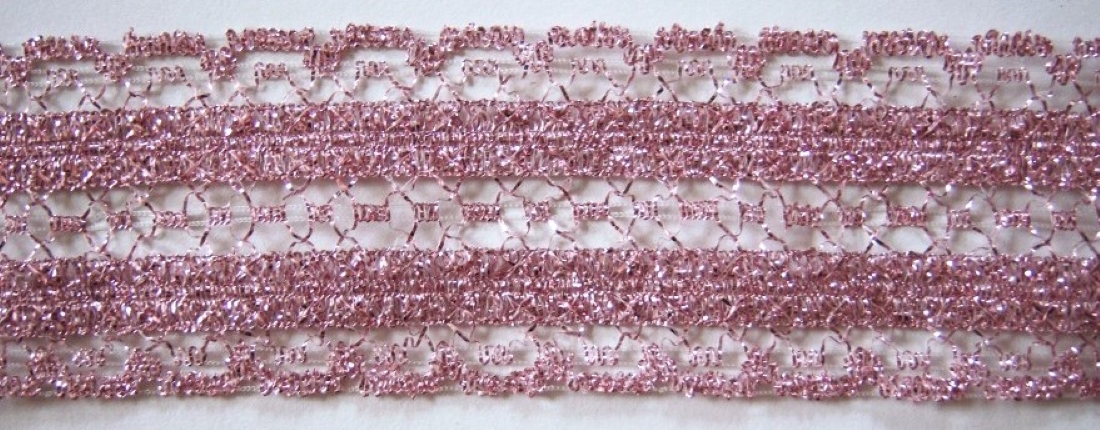 Rose Metallic 1 5/8" Mesh Trim