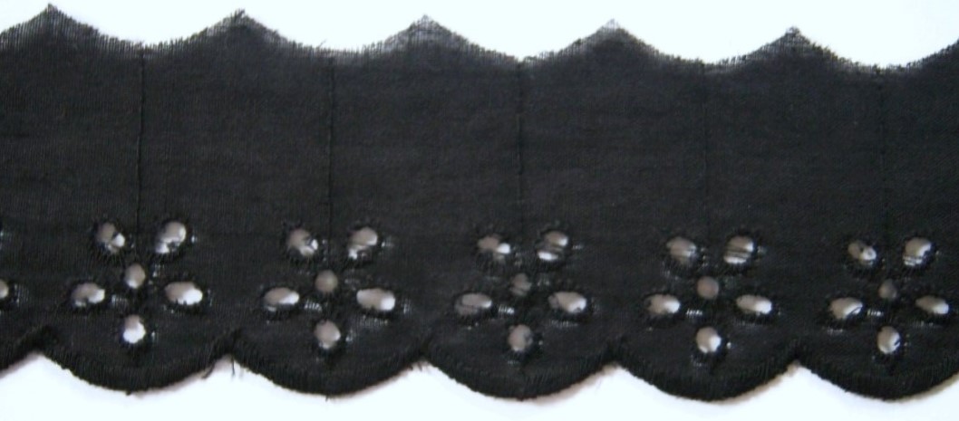 Black 2" Eyelet Lace