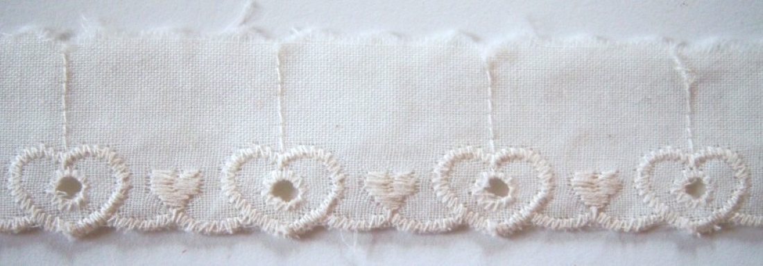 Ivory 1" Eyelet Lace