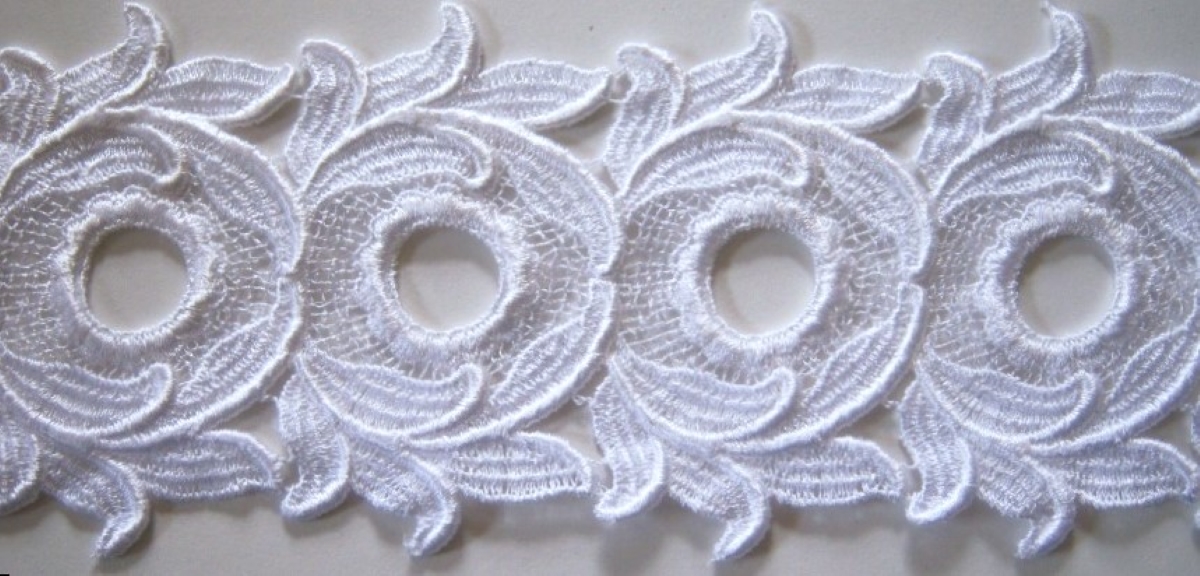 White 4" Venise Lace