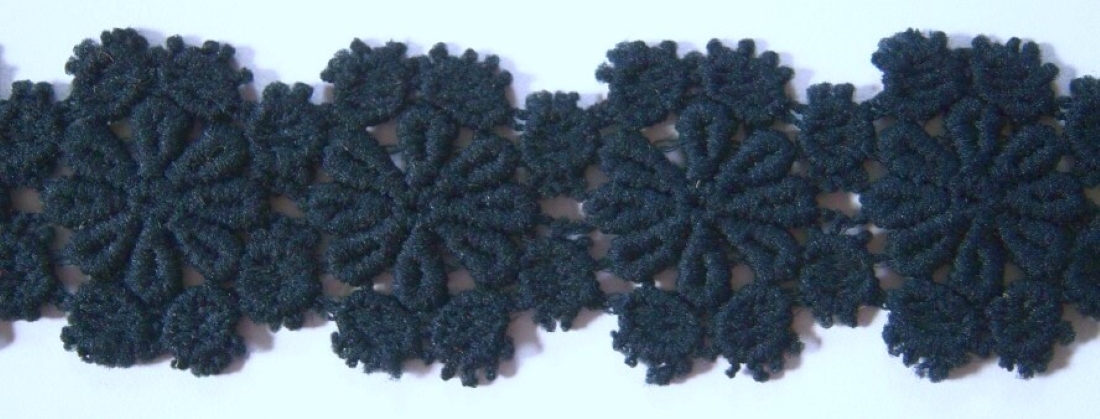 Navy 1 1/2" Venise Lace