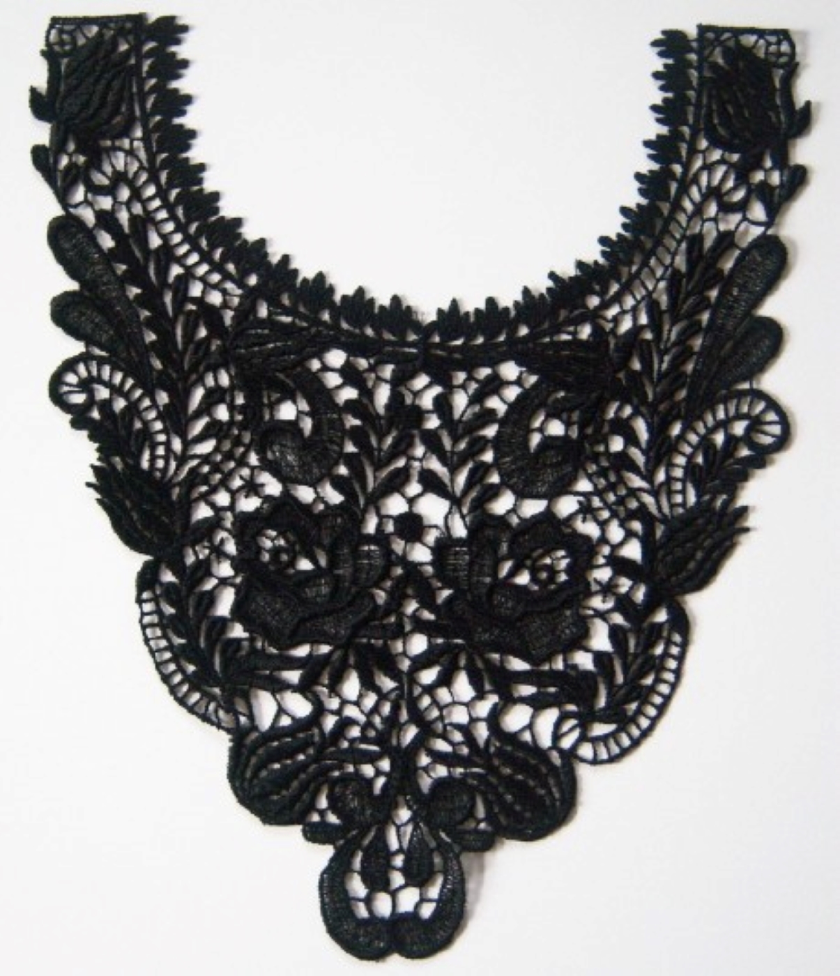 Black Venise Lace 13" Yoke Applique