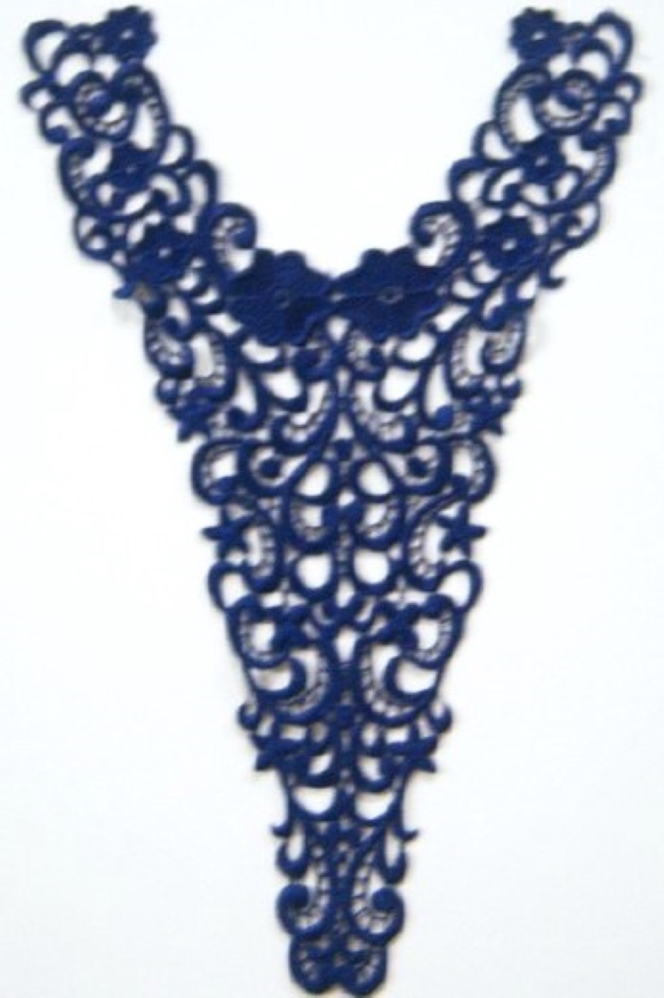 Light Navy Rayon Venise Lace Yoke