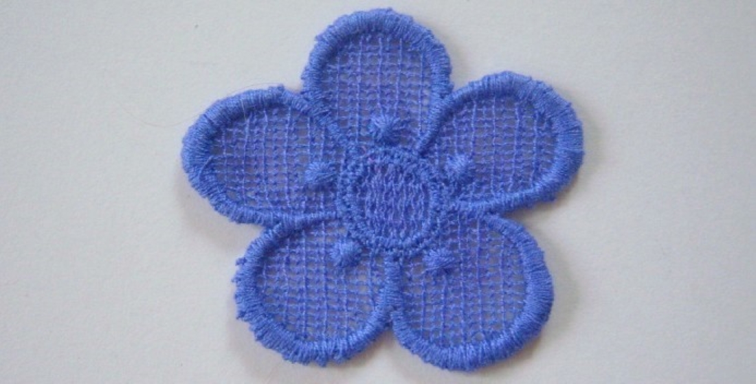 Periwinkle Flower Venise Lace Applique