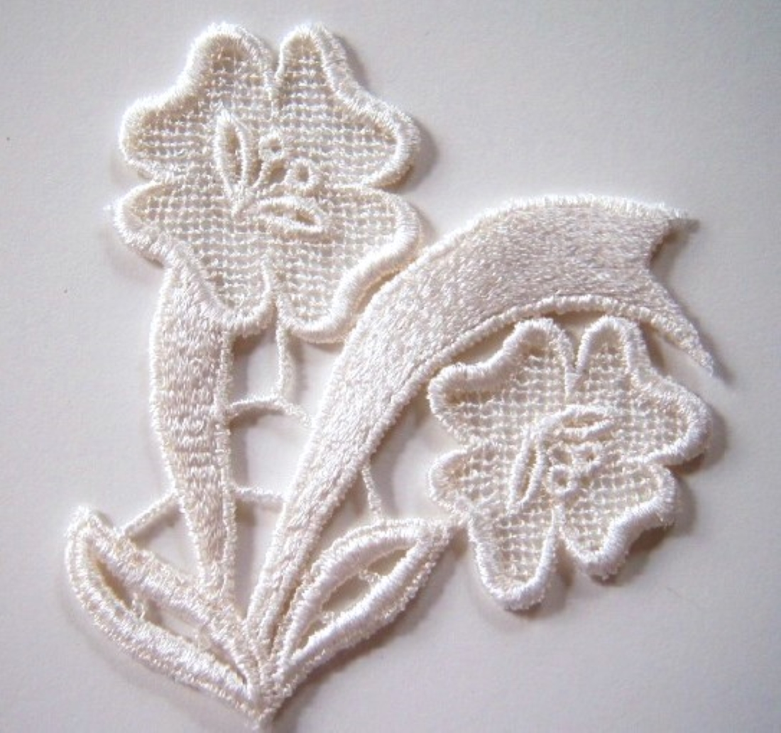 Ivory Flowers Venise Lace Applique