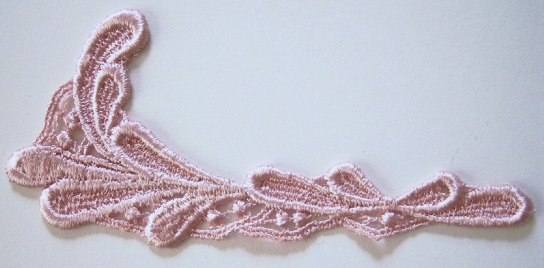 Dusty Rose Motif Venise Lace Applique