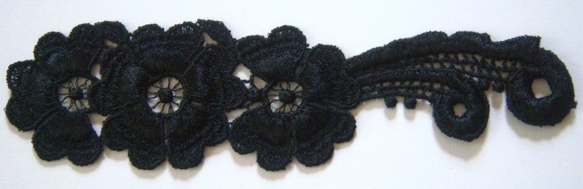 Black Motif Venise Lace Applique