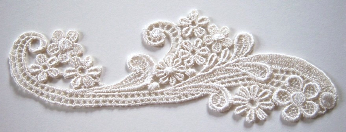 Light Ivory Motif Venise Lace Applique