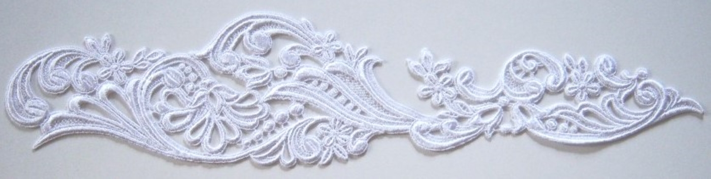 White Venise Lace 18" Applique