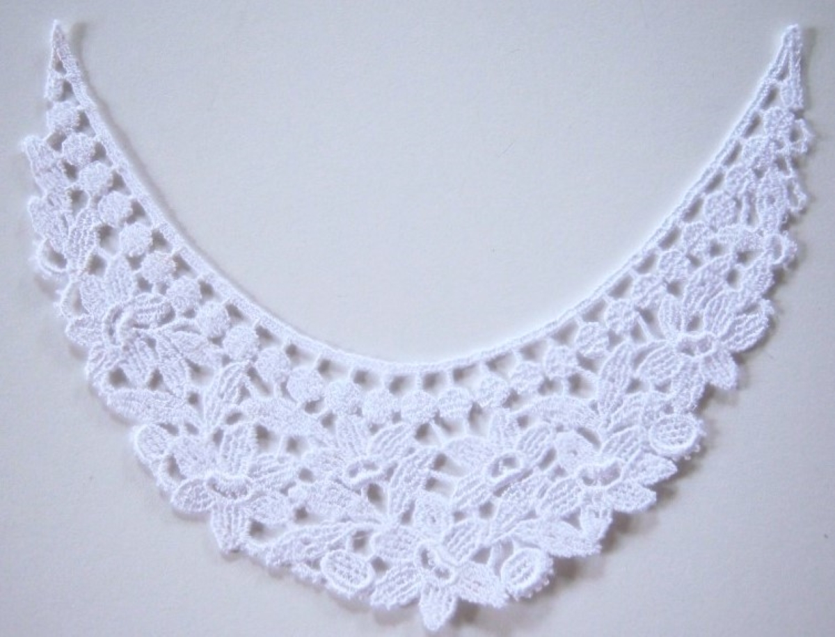 White Yoke Venise Lace Applique