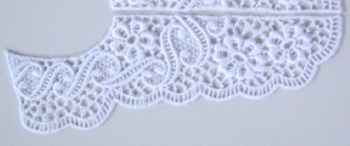 White Cotton Venise Lace Applique